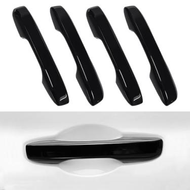 Imagem de Ruautumn Capas de maçaneta de carro sem adesivo para Honda Civic 2022 2023 2024 2025, protetores de maçaneta de porta atualizados para acessórios Civic de 11ª geração, para Accord/CR-V/HR-V (preto