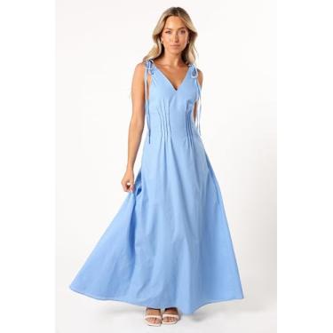 Imagem de Petal & Pup Vestido longo feminino Lainey Tie, Azul, GG