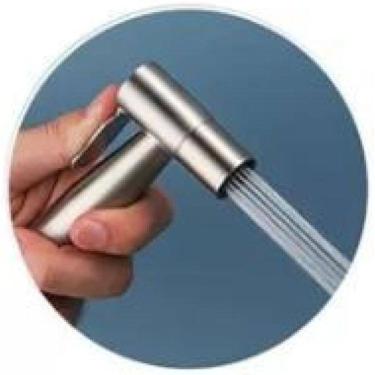 Imagem de Ducha Higiênica 1/4 Volta Luxo Prata Gatilho Inoxidável 304