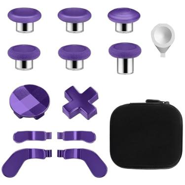Imagem de VANPARK Acessórios Para Controle Xbox One Elite Series 2 (Modelo 1797), Joysticks De Metal, Pás, Kits De Peças De Reposição Compatíveis Com Controle Sem Fio Xbox Elite Series 2 Core (Roxo)