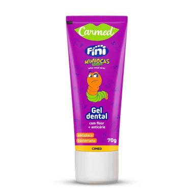 Imagem de Gel Dental Carmed Fini Minhocas Sabor Maçã Verde com Flúor 70g