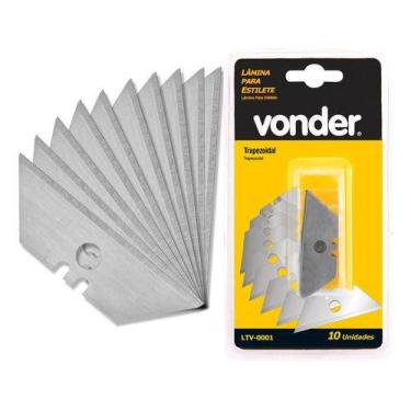 Imagem de Lamina Estilete Trapezoidal Tubete Com 10 Peças Vonder