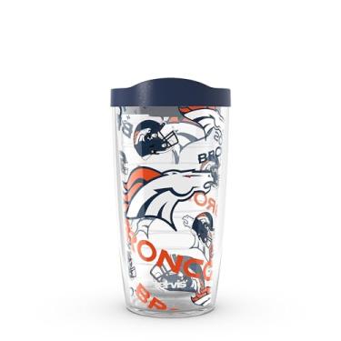 Imagem de Tervis NFL Denver Broncos - Copo de viagem com isolamento térmico de parede dupla feito nos EUA mantém as bebidas frias e quentes, 473 ml,
