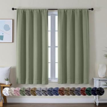Imagem de Cortinas Blackout Simplebrand Ava Sage Green 115x115cm 2 painéis