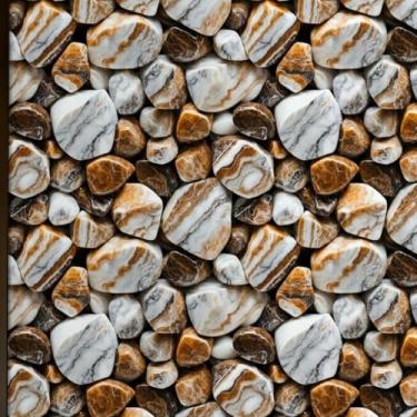 Imagem de ESSMOKO Papel de parede dourado 3D parede de pedra PVC impermeável autoadesivo sala de estar banheiro cozinha papel de parede decorativo pedras coloridas 45 * 500 cm