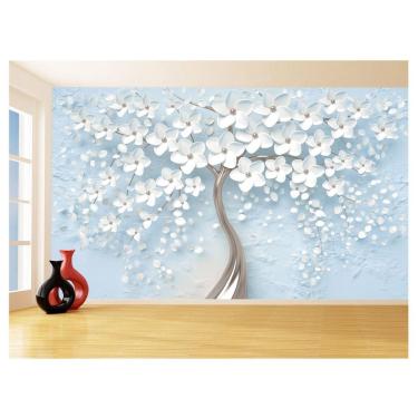 Imagem de Papel De Parede 3D Floral Textura Sala Flores 3,5M Xfl353