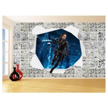 Imagem de Papel De Parede 3D Heróis Página Quadrinhos Hq 3,5M Nhma174