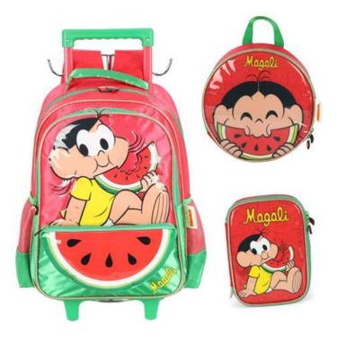 Imagem de Kit Mochila Carrinho  Turma Da Mônica Magali