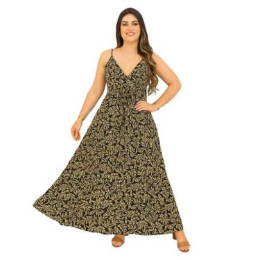 Imagem de Vestido Indiano FMF Longo Estampado Casual Verão Premium, Azul, G