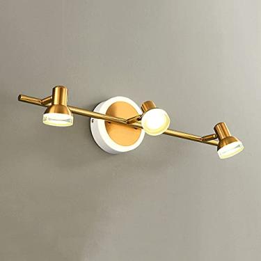 Imagem de Luminária de penteadeira ajustável LED para espelho de banheiro, abajur de acrílico giratório, luz frontal para espelho de maquiagem, luminárias de parede para penteadeira de banheiro sobre