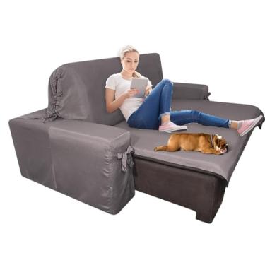 Imagem de Capa de Sofá Retrátil 3 Lugares Gorgurão até 2,35m Cor:Grafite