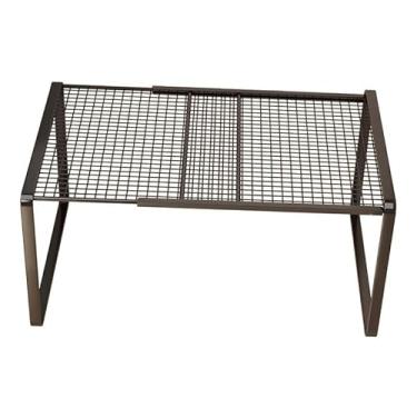 Imagem de Ｂｅｓｇａ Organizador Rack Armário Expansível Prateleira de Armazenamento Organização Doméstica Despensa Pratos Cozinha Reutilizável Antiderrapante, Black L