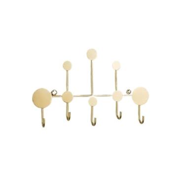 Imagem de Cabideiro, 1 gancho de parede criativo nórdico para armazenamento, chaveiro, cabide de cabide de provador, decoração de casa, entrada, preto, suporte de parede dourado (ouro)