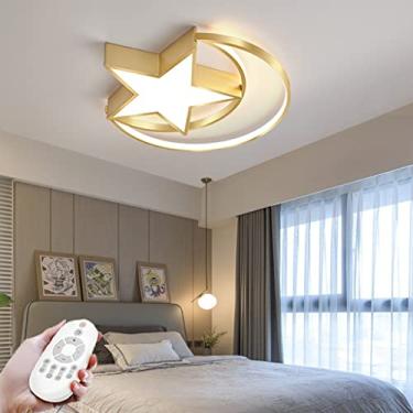 Imagem de Luminária de teto LED de desenho animado, luminária de teto com design Xingyue, regulável com controle remoto, lustre para decoração de quarto de meninos e meninas, sala de estar, corredor,