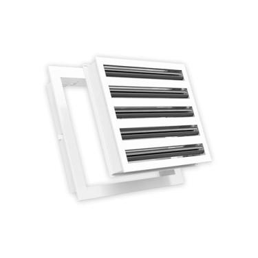 Imagem de Grade AC de design moderno 12x10 - alumínio branco - saída de ar - difusor de slot linear - grade de registro para aquecimento e resfriamento - compatível com registros de teto, parede ou piso