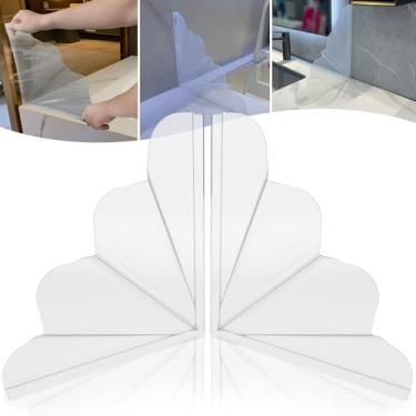 Imagem de Mofason Protetor de respingos de chuveiro de silicone, protetor de respingos de canto de banheira transparente XXL, protetor de água de chuveiro de banheiro com autoadesivo, pode ser ângulo ajustável em lavatório, banheiras, pias, etc. - Pacote com 2
