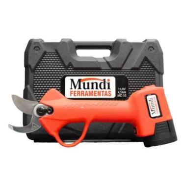 Imagem de Tesoura de Poda Profissional 16,8V Mundi MD35 2 Baterias