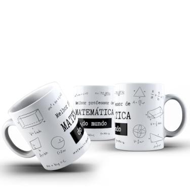 Imagem de Caneca de Matemática, Caneca para Professor de Matemática, Decorada com Fórmulas e Figuras Geométricas