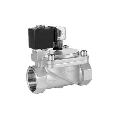 Imagem de Válvula solenoide de alta pressão de aço inoxidável com interruptor manual DN15-50 AC220V DC24V (Dn50, G-DC24V-ORDINARY)