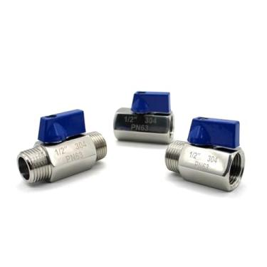 Imagem de Válvula esférica de aço inoxidável 1/8 1/4 3/8 1/2 3/4 Rosca de 2.5 cm SS304 WWECCQIJ (05, macho para fêmea)