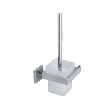 Imagem de Conjunto de ferragens de banheiro de aço inoxidável cromado espelhado, suporte de papel higiênico, gancho de barra de toalha, acessórios de banheiro, suporte de papel CS (escova de vaso sanitário)