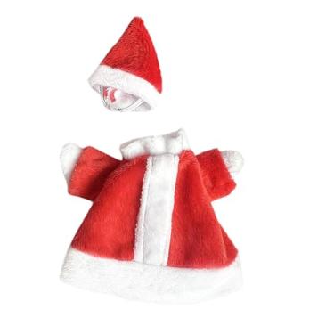 Imagem de IEUDNS Mini mesa de Natal, decoração de mesa com roupa de ganso, porta-chaves, escultura de ganso, roupas, Papai Noel