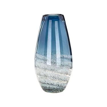 Imagem de CYYHGD Vasos de flores decorativos de luxo, simples, para mesa de sala de jantar, criativos, para sala de estar, arranjos florais, vaso de vidro, decoração de flores, vasos para