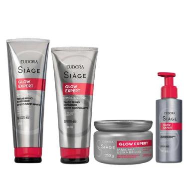 Imagem de Eudora Siàge Glow Expert Kit - Shampoo + Condicionador + Máscara + Lea