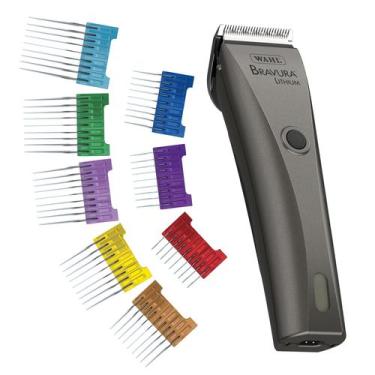 Imagem de Aparador de cabelo Wahl Bravura Gunmetal com conjunto de lâminas 5 em 