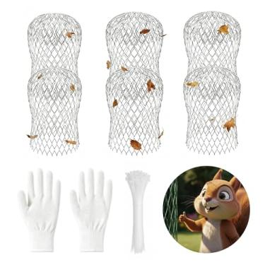 Imagem de Maogoujian Telas de proteção de calha de alumínio premium para calhas, pacote com 6 protetores de folhas e protetor de roedores, instalação de encaixe, sem ferramentas, filtros de calha de teto