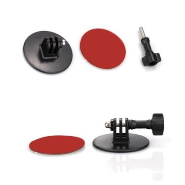 Imagem de ThtRht Pacote com 2 câmeras de ação para skate, base plana, suporte fixo para prancha de surfe + adesivo duplo para GoPro 12 13 DJI Action 5pro 2 3 4 Insta360 X3 X4 X5