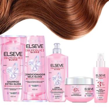 Imagem de Kit Elseve Glycolic Gloss Ácido Glicólico Elixir Prolongador - L'oreal