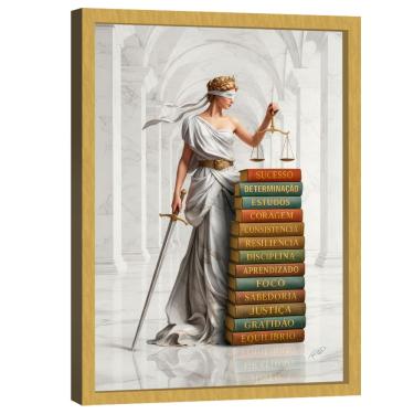 Imagem de Quadro Decorativo Deusa da Justiça Livros
