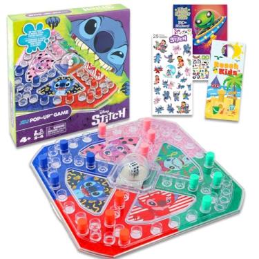 Imagem de Stitch Pop Up Board Game - Bundle with Lilo and Stitch Board Game for Kids with Pop Up Dice Plus Tattoos, Activity Book, More | Stitch Games for Birthday Party