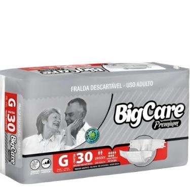 Imagem de fralda Geriatrica Bigcare Premium,tamanho G,30 unidades,incontinênci severa