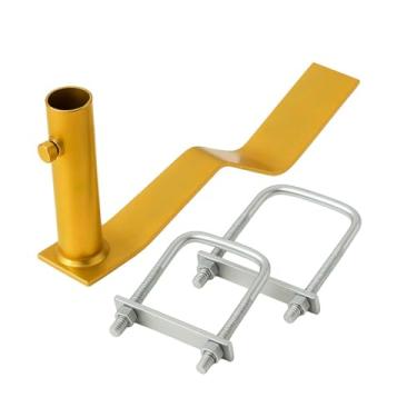 Imagem de Suporte para Telha Francesa Tubo de Antena de TV 3/4' com 2 Abraçadeiras