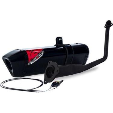 Imagem de Escape / Ponteira Coyote Modelo TRS 2 Way + MAIS em Alumínio - Pop 110