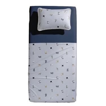 Imagem de Jogo Cama 3pc Mundo Kids Malha - Mini Obra - Solteiro