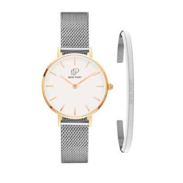 Imagem de Relógio Feminino Analógico Casual 32mm + Bracelete Prateado-Feminino