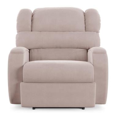 Imagem de Poltrona Do Papai Sala De Cinema Reclinável Manchester Elétrica Usb Veludo Rosê