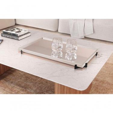 Imagem de Bandeja Decorativa Gala Preto Com Espelho Cor:off White