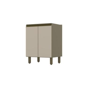 Imagem de Balcão De Cozinha 60 Cm 2 Portas Connect Henn Duna Com Cristal