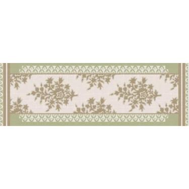 Imagem de Coleção Floor Flair, medalhão floral Hadley Hall in Sunshine, 6 x 1,8 m, vinil durável à prova d'água e resistente a manchas, tapete de área interna, revestimento protetor de piso, decoração de