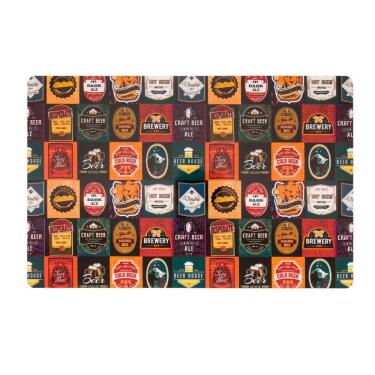 Imagem de Jogo Americano Copa E Cia Avulso Pvc Print Beer Stamps