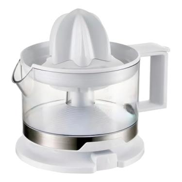 Imagem de Espremedor Elétrico de Frutas Cítricas 100W – Extrator de Suco Automático 850ml, Retém Bagaço e Sementes, Prático e Rápido para Laranja e Limão (Branco) - 220V