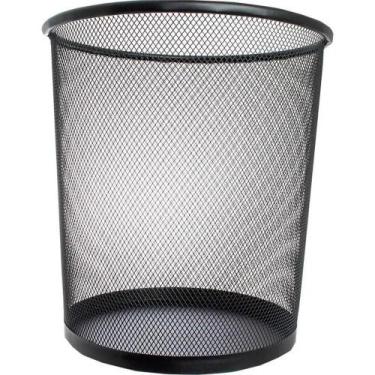 Imagem de Lixeira de Escritorio, Cesto de lixo Aramado, 10,5 litros, Preta Gv Of