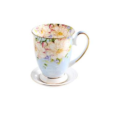 Imagem de Conjunto de Xícaras de Chá Porcelana Marfim Elegante Xícara de Café, Conjuntos de Chá para Adultos Conjunto de Chá de Porcelana Conjuntos de Chá de Cerâmica para Mulheres Conjunto de Chá de Tarde de