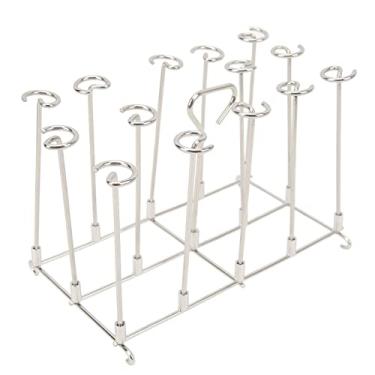 Imagem de TOPINCN Suporte para Espeto de Fritadeira de Aço Inoxidável, Conjunto de Rack de Grelha Vertical para Churrasco Suporte para Espetos Giratórios Redondos Com Suporte Acessórios de