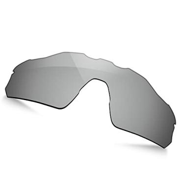 Imagem de TRUSHELL Lentes de reposição polarizadas para óculos de sol Oakley Radar EV S Path OO9510 31 mm, Titânio prateado - polarizado, Radar EV S Path OO9510 31mm