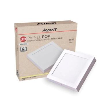 Imagem de Painel Led Sobrepor Quadrado 21X21Cm 18W 4000K Bivolt Avant